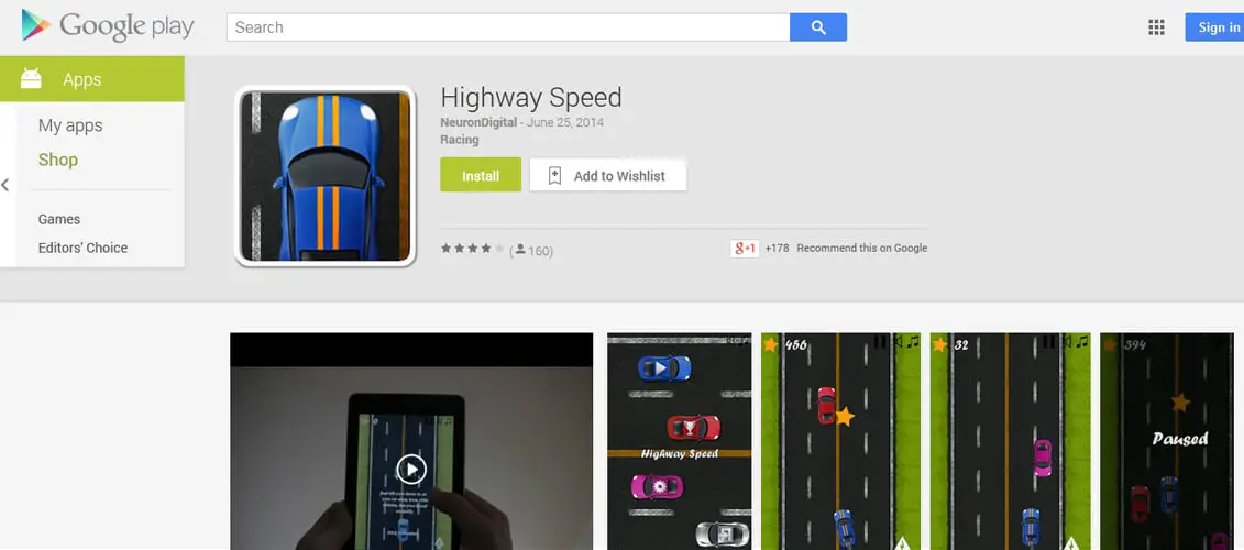 Classic Highway Car Avoidance Game Android App Template