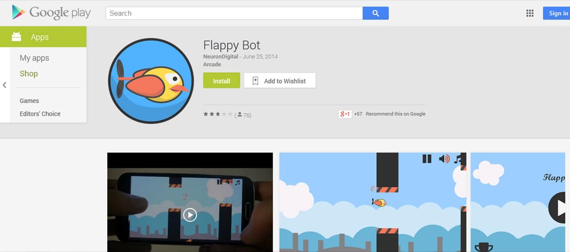 FlappyBot - An Obstacle Avoidance Game Android App Templates