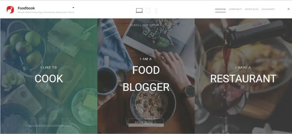 Foodbook - Recipe Community, Blog, Food & Restaurant Theme