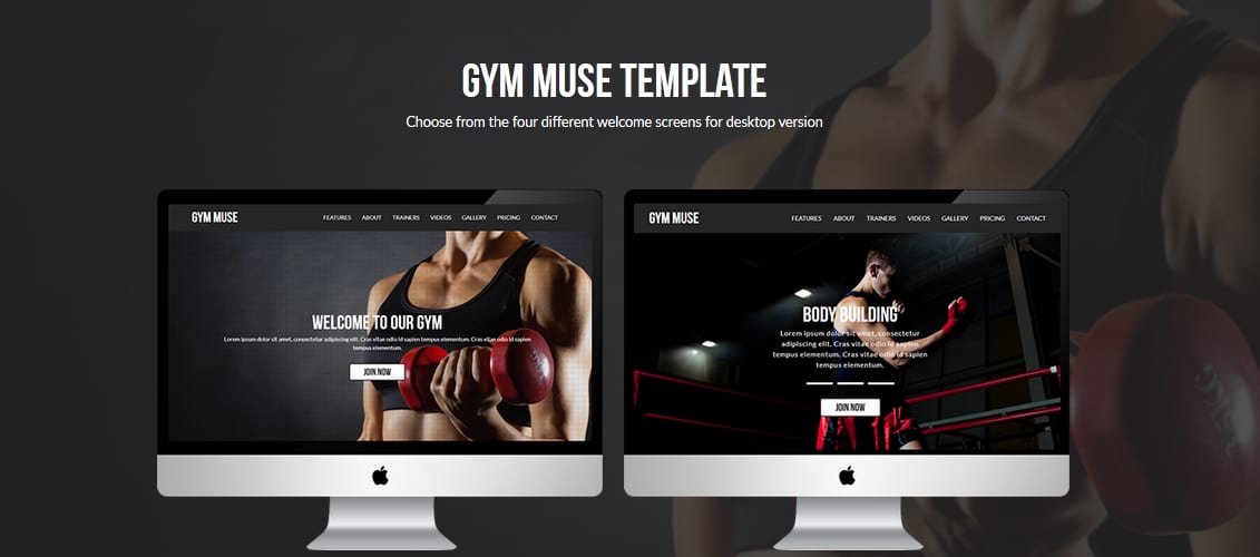 Gym Responsive Muse Template