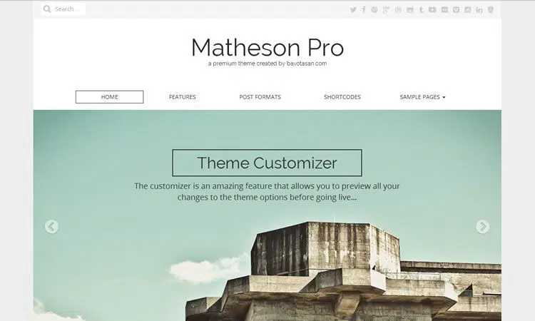 Matheson (Free WordPress Business theme)
