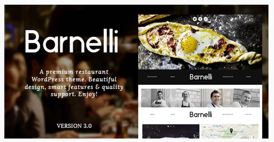Barnelli Food and Restaurant Website Templates