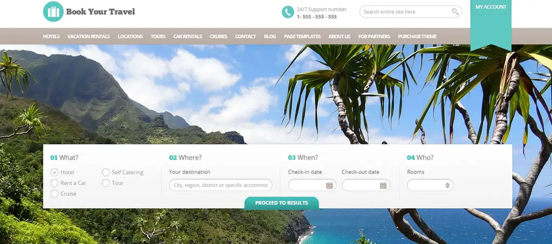 Book Your Travel - Online Booking WordPress Theme