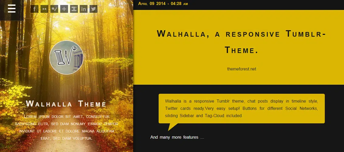 Walhalla, a responsive Tumblr-Theme.