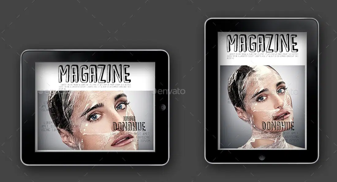 iPad Tablet Style Digital Magazine Templates