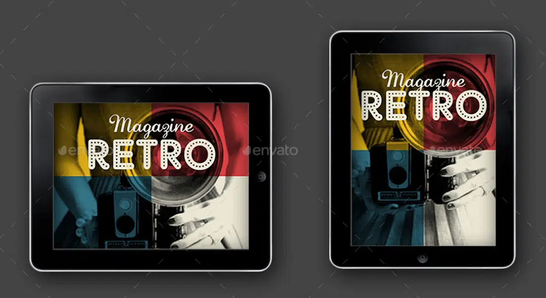 iPad Digital Magazine Templates Retro