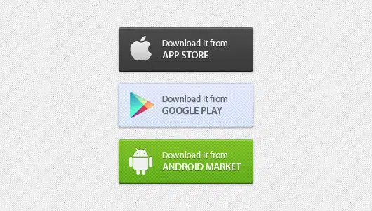 App Download Buttons Free PSD