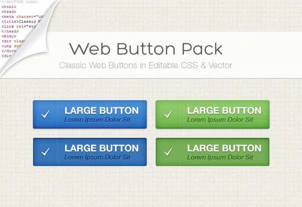 Clear Web Button Pack Free PSD