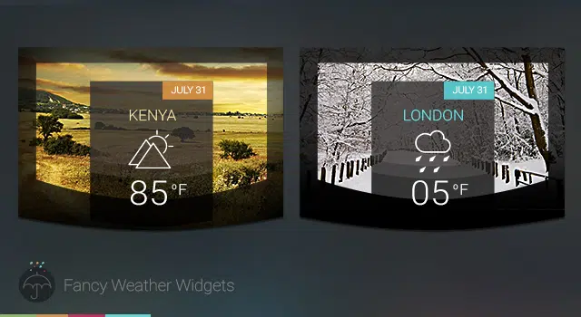 Fancy Weather Widgets Free PSD