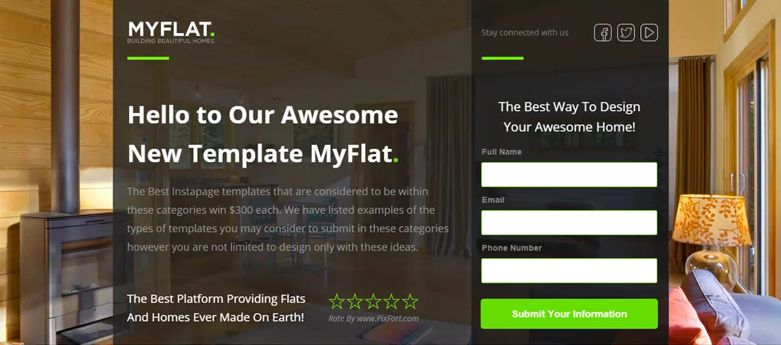MYFLAT - Real Estate Instapage Template