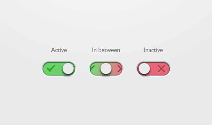 On-Off Button Free PSD