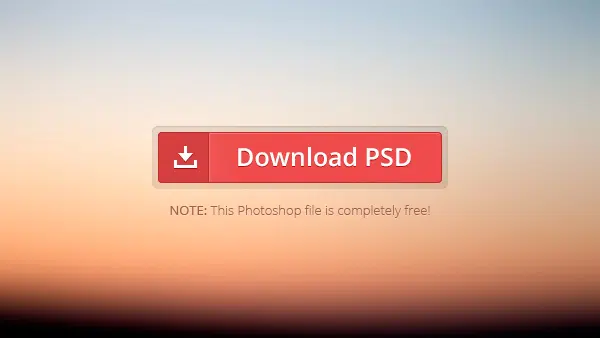 Red Download Button Free PSD