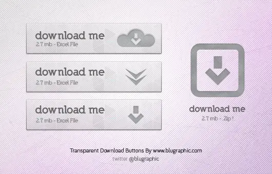 Transparent Download Button Free PSD