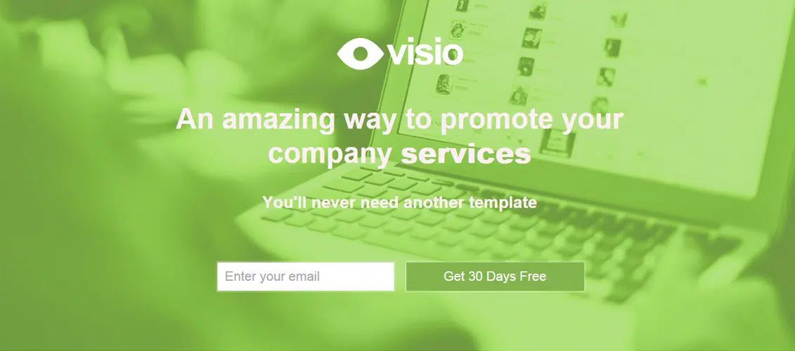 Visio - Landing Page for Startups & Web Services