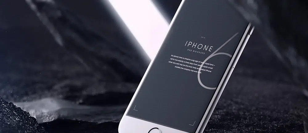 iPhone 6 Tilted Mockups Free PSD