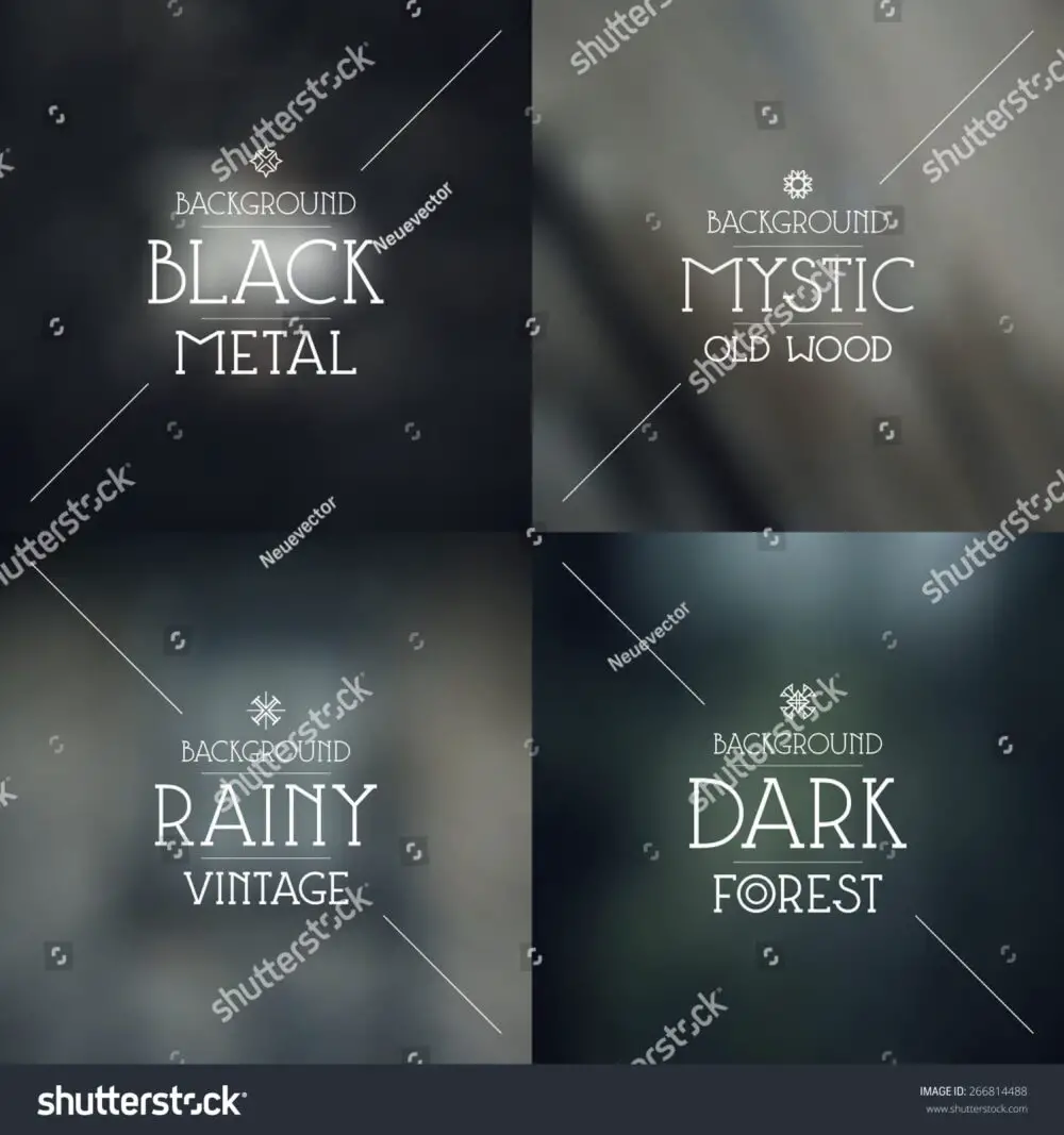 Dark Mystic Forest Blurred Backgrounds (4 Items) EPS