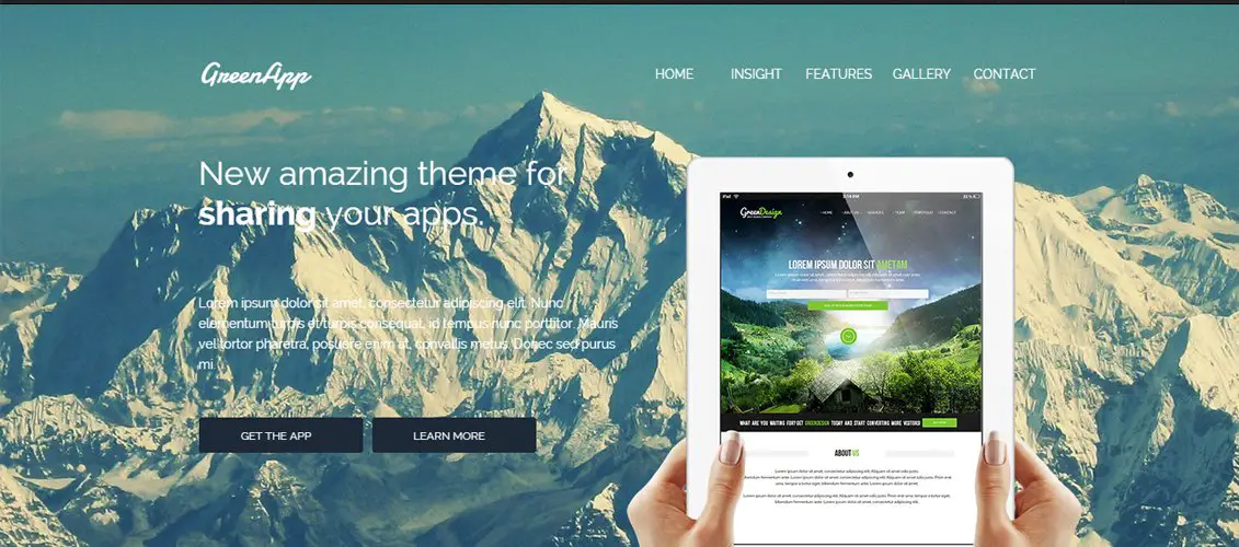 App Application Muse Landing Page Theme