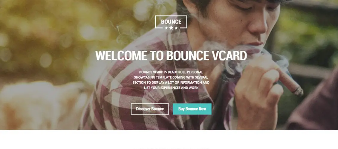 BOUNCE - Responsive One Page Vcard Template