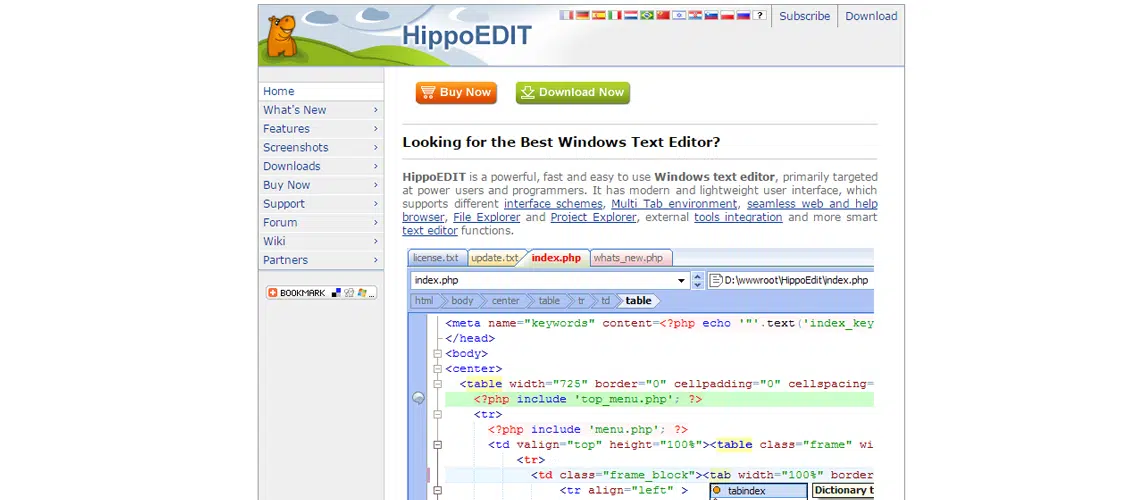 HippoEDIT Free Coding Tools