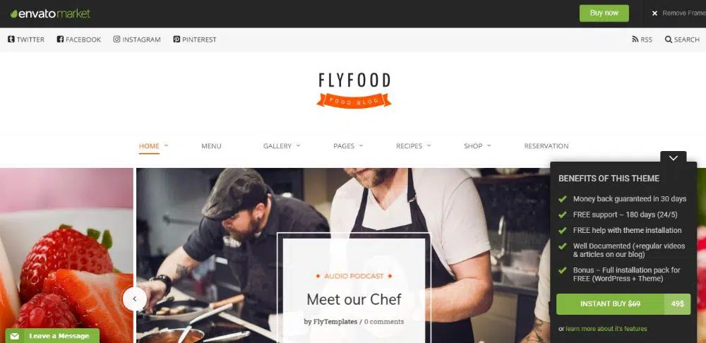 FlyFood - Catering and Food WordPress Theme