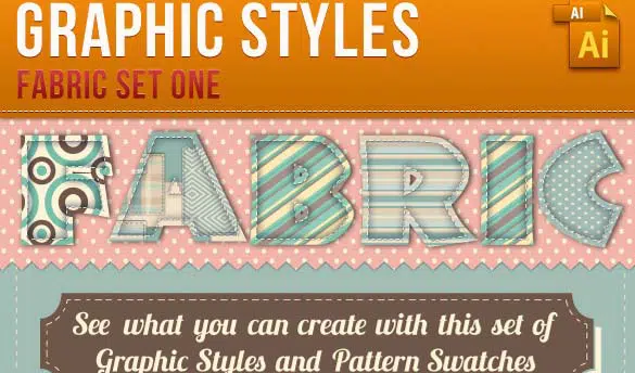 Fabric Graphic Styles and Patterns Illustrator Add-on