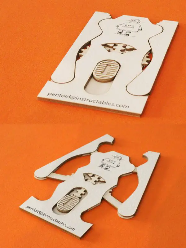 Penfold Lab's Unique Laser Cut Robotic Claw Business Card