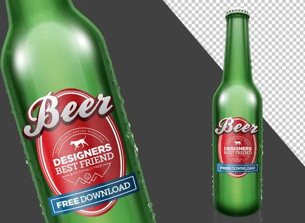 Beer Bottle PSD (Photoshop) Mock Up Template