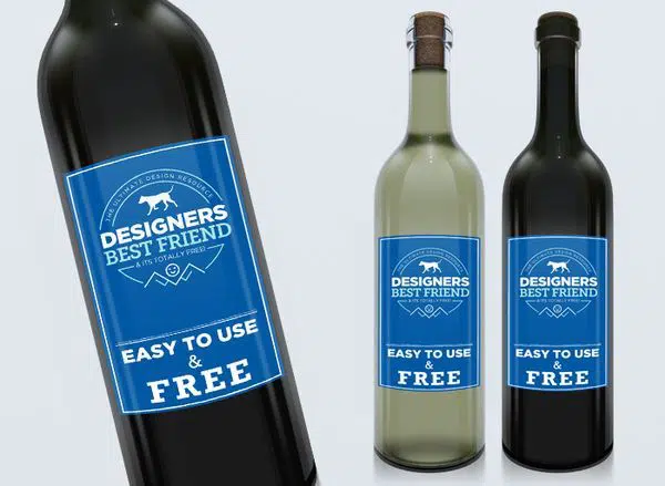 Clean Wine PSD realistic free packaging mockups