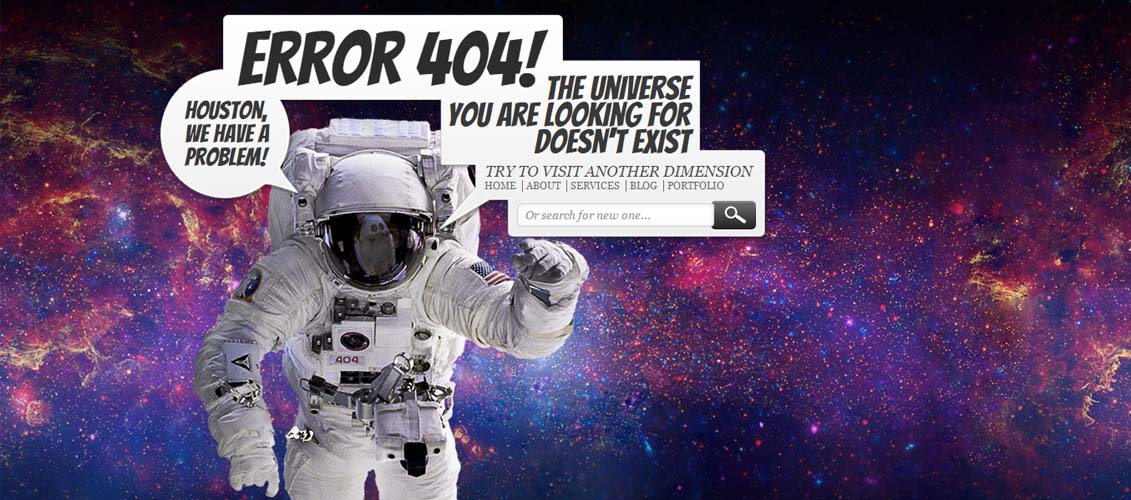 Lost in Space 404 Page Templates