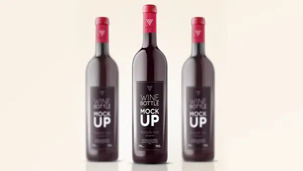 PSD Wine Bottle Mockup Template