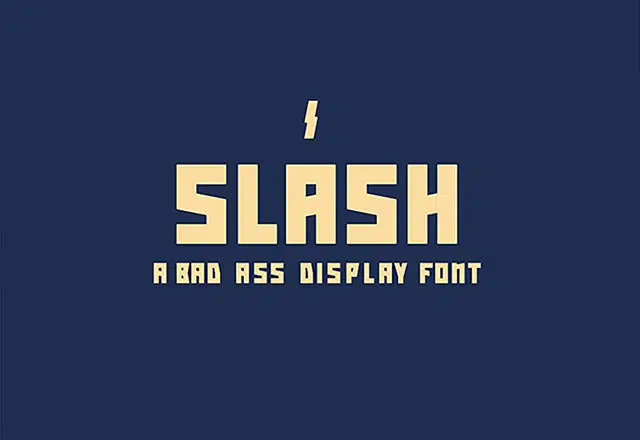 Slash free font