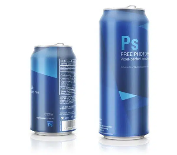 Soda Can PSD Packaging MockUps free download