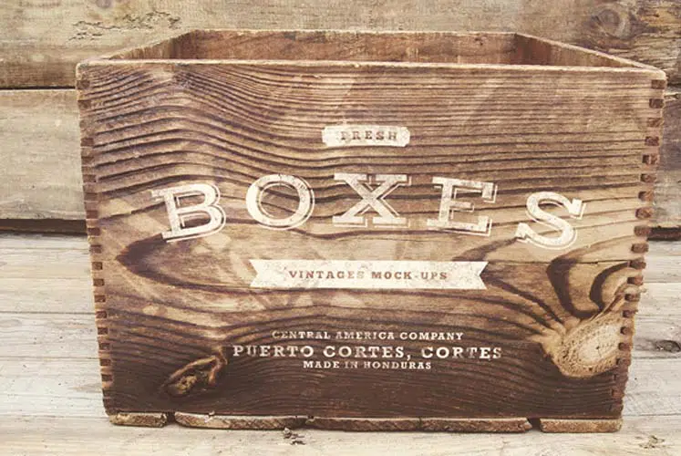 Vintage Boxes Mock-up PSD Freebie
