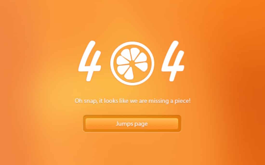 Orange Error Page Design Psd Material-psd Layered Material-free Psd Free Downloa