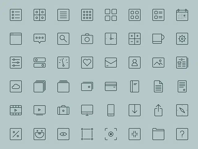 48 free line icons for Illustrator