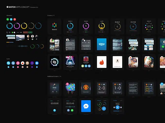 Apple Watch apps UI