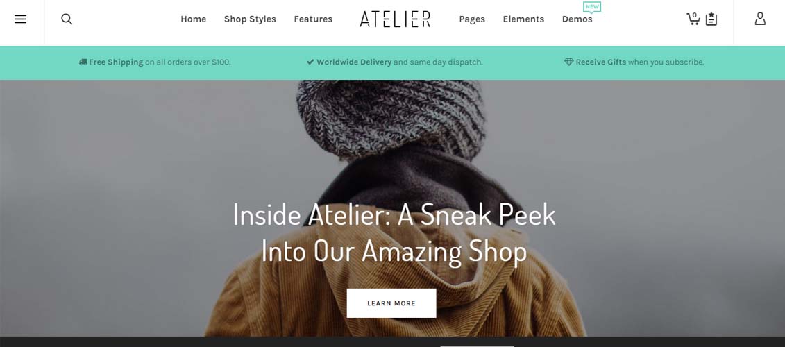 Atelier - Creative Multi-Purpose eCommerce Theme