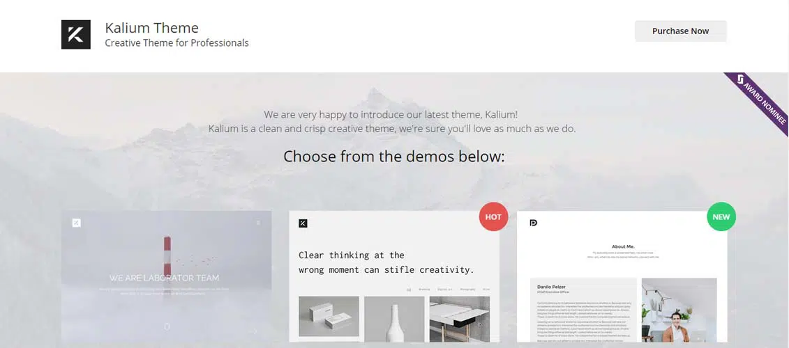 Kalium - Creative Theme for Professionals