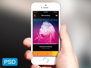 Music player for iOS7 PSD