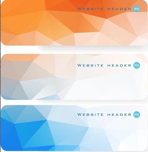 Colorful Polygon Banner Template Set 04