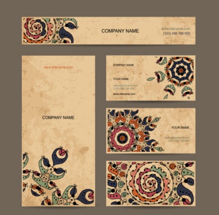 Set of Vintage Corporate Banners Vector