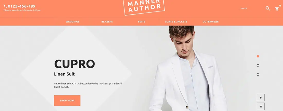 MannerAuthor - Mens Clothing Online PrestaShop Theme