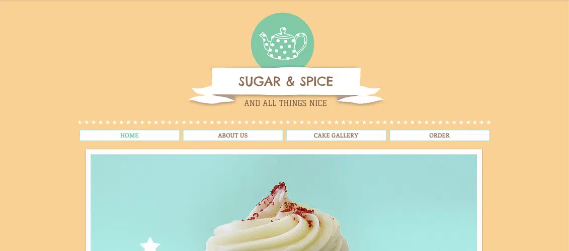 Cupcake Shop Free Website Templates for Restaurants