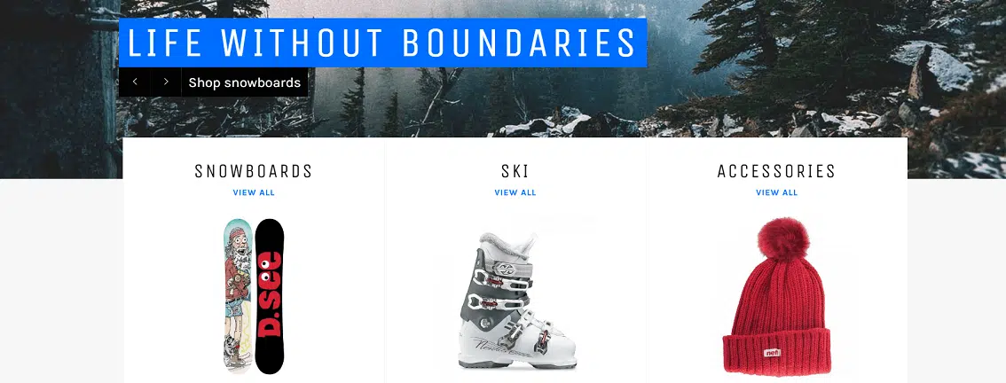 Venture - Snowboards Free Shopify Template