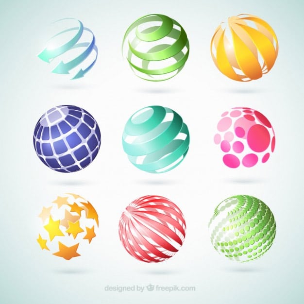 Abstract globes Free Logo Template