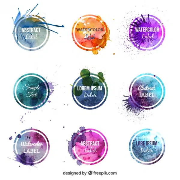 Colorful-watercolor-labels