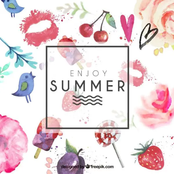 Hand-painted-summer-card