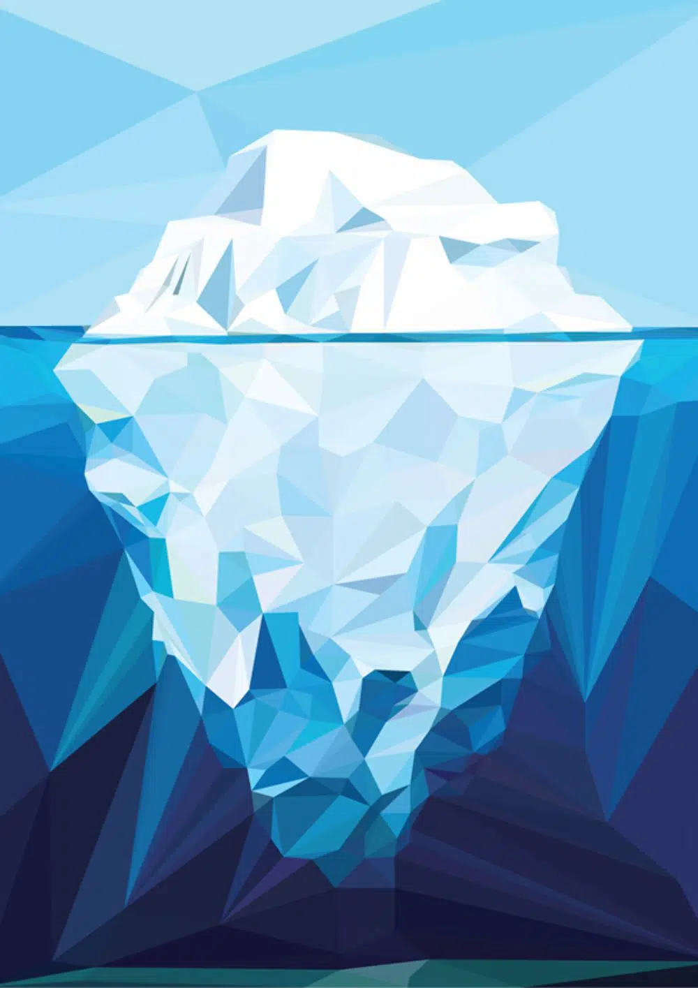 Iceberg Polygon Art by Nasrul Razali