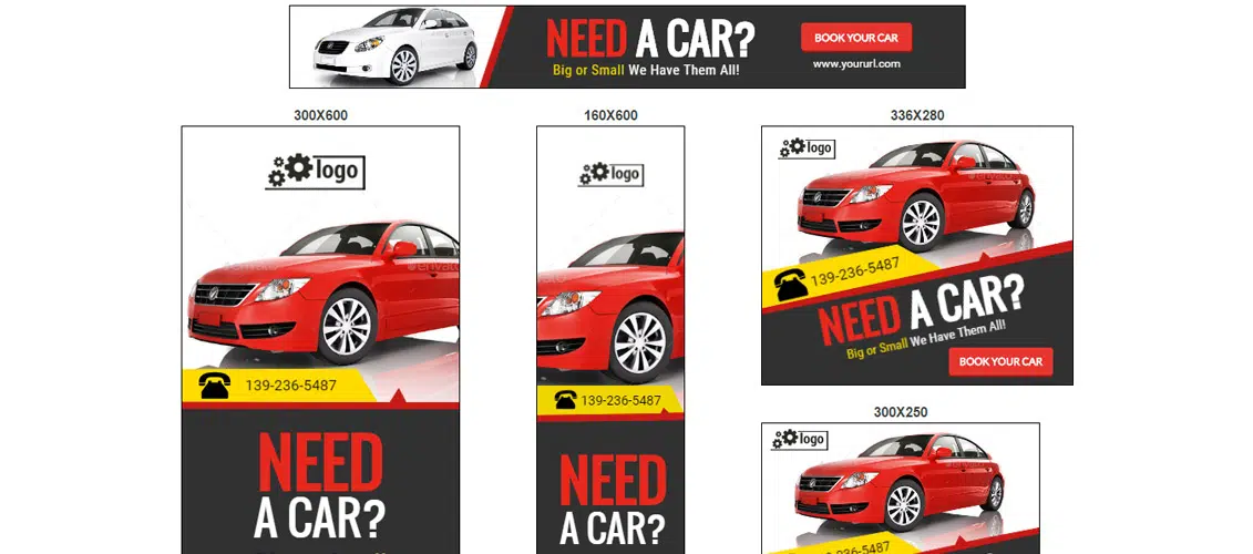 Car Sales & Rental HTML5 Banners - 7 Sizes