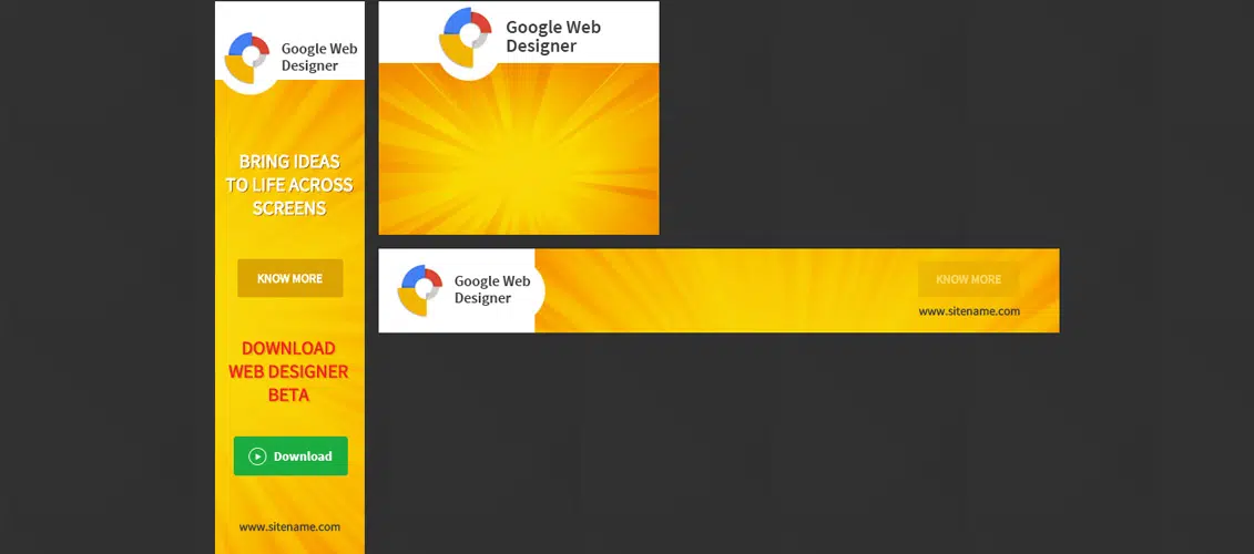 Google Web Design HTML 5 Animated Banner